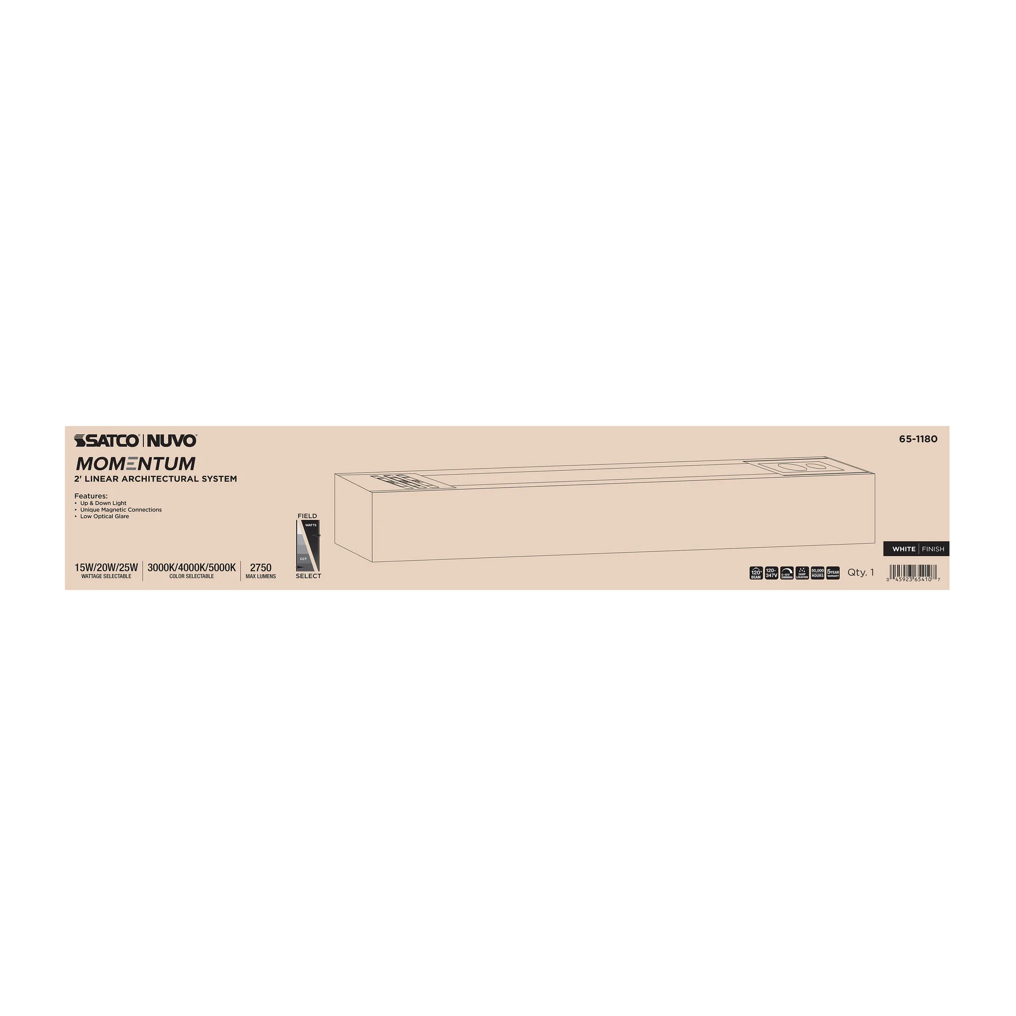 Momentum 2-Foot LED Linear Strip Light - White