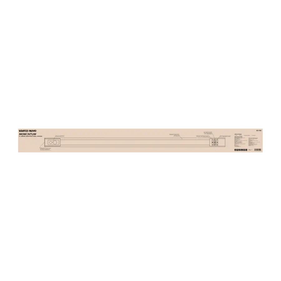 Momentum 4-Foot LED Linear Strip Light - White - Image 2