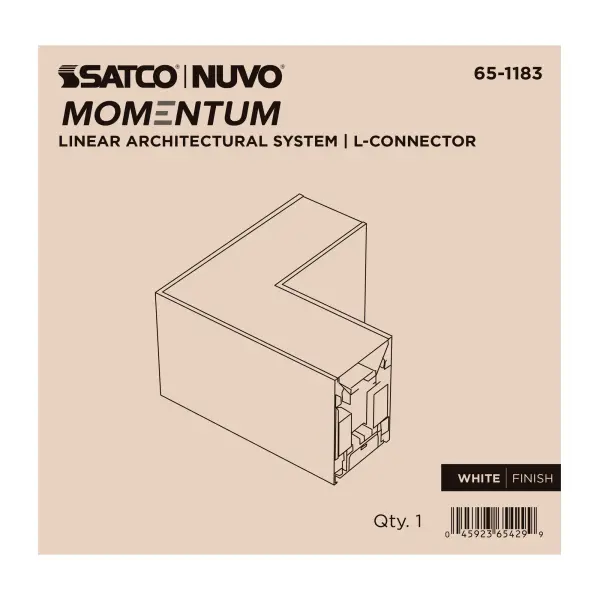 The Momentum L-Connector enables 90-degree turns in LED linear systems with integrated illumination. Designed for plug-and-play installation with quick-connect wiring and magnetic mounting, it's ideal for commercial and residential applications.