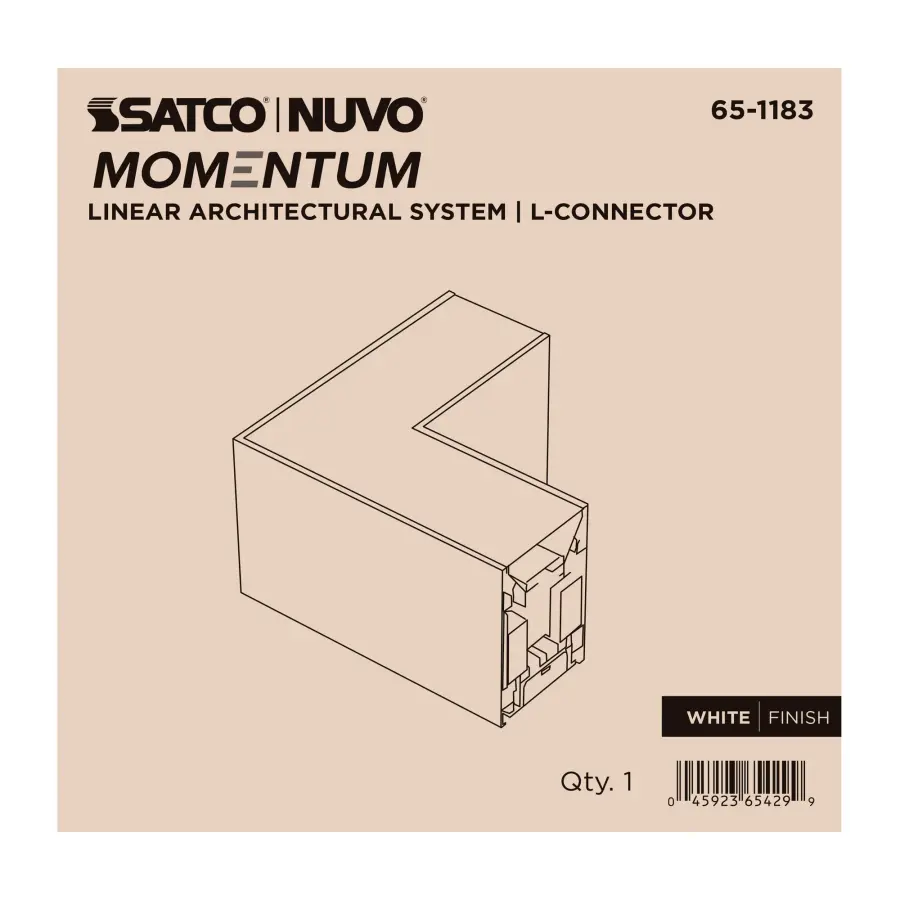 Momentum LED Linear L-Connector - White - Image 1