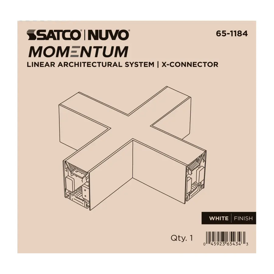 Momentum X-Connector for LED Linear System in White - Image 1