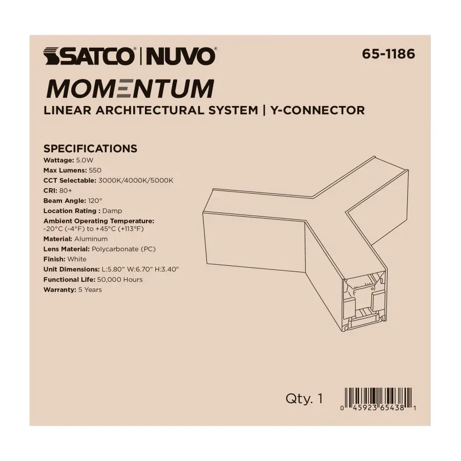 Momentum Y-Connector for LED Linear System - Image 2
