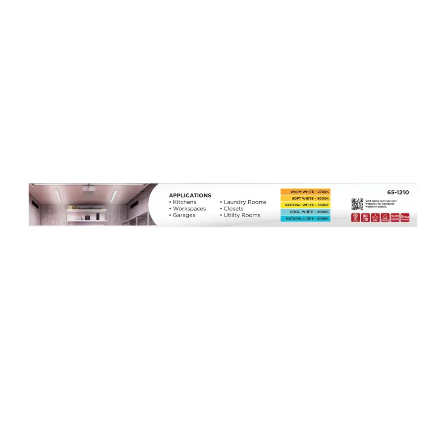LED 2-Foot Wrap Light - 20W CCT Selectable - Image 11