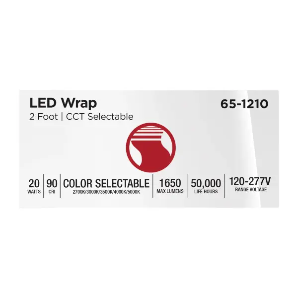 LED 2-Foot Wrap Light - 20W CCT Selectable - Image 9