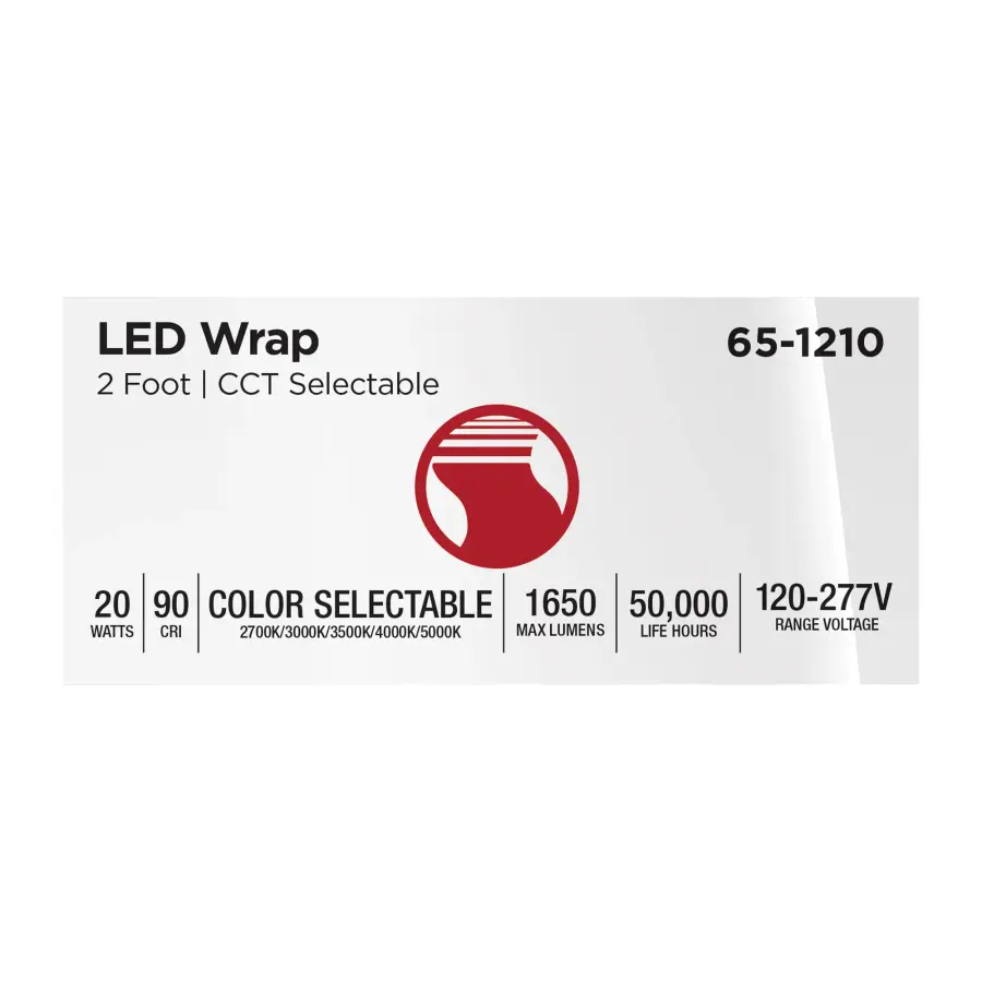 LED 2-Foot Wrap Light - 20W CCT Selectable - Image 9