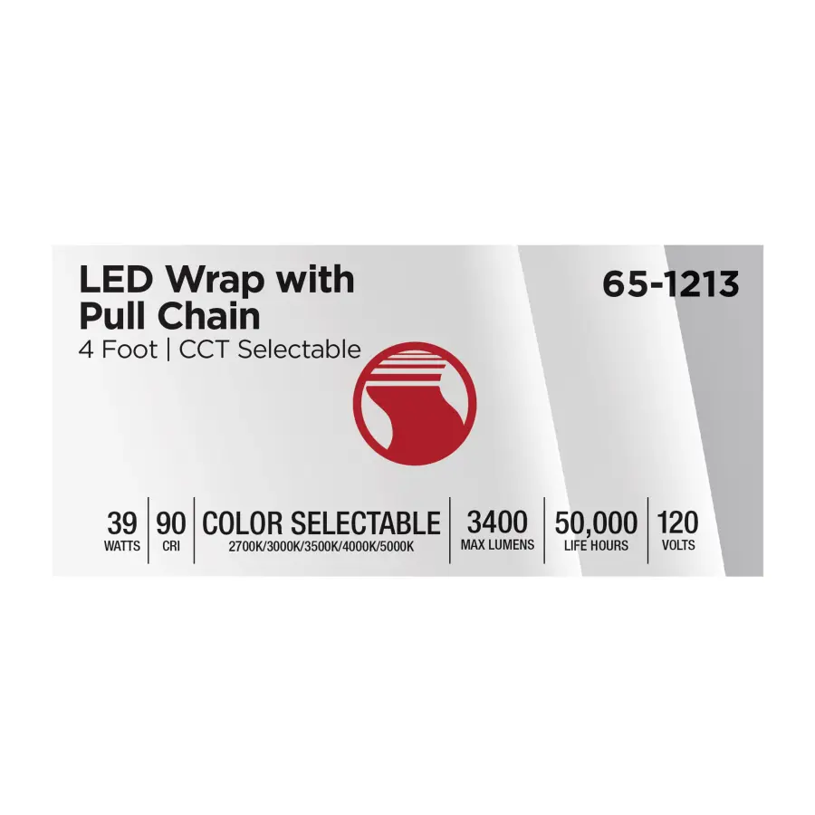 LED 4-Foot Wrap Light with Pull Chain - White - Image 9