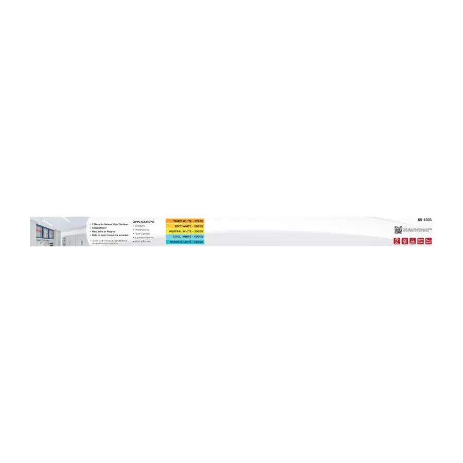 LED 2-Foot Connectable Strip Light - White - Image 9
