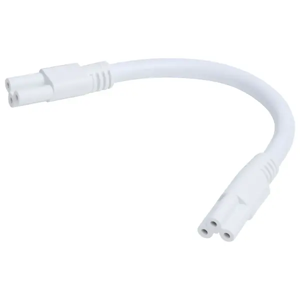 This 8-inch male/male joiner provides a reliable connection solution for extending LED strip light runs. Designed specifically for connectable LED strip fixtures, it enables flexible lighting layouts.