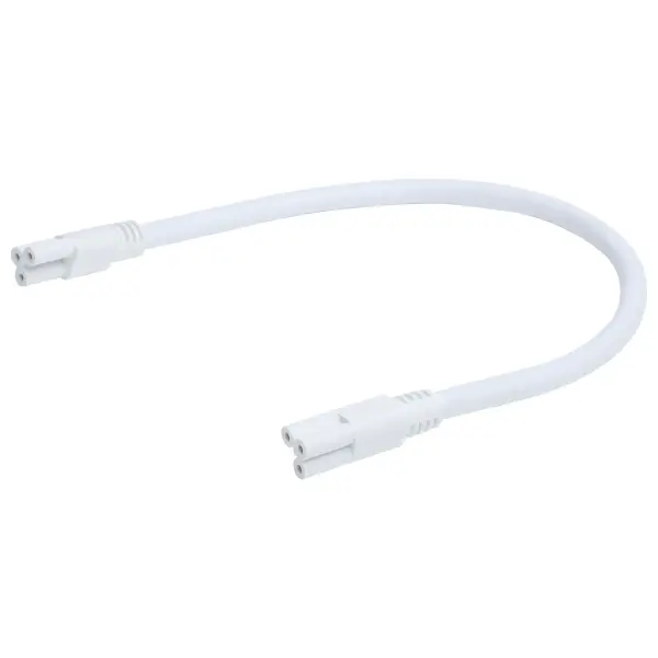 This 16-inch male-to-male joiner enables easy connection between LED strip light fixtures, perfect for creating continuous lighting runs in under-cabinet, closet, and task lighting applications.
