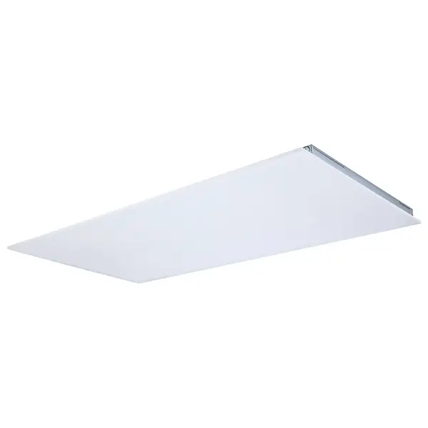 Professional-grade 2x4 backlit panel offering field-selectable wattage (30/40/50W) and color temperature (3500K/4000K/5000K). Features seamless corners, uniform illumination, and 0-10V dimming. DLC listed with 50,000-hour rating and 5-year warranty.