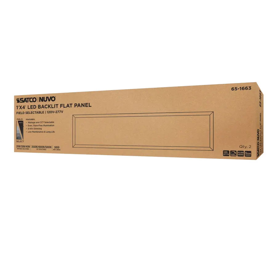 1x4 LED Backlit Panel - Wattage & CCT Selectable - Image 11