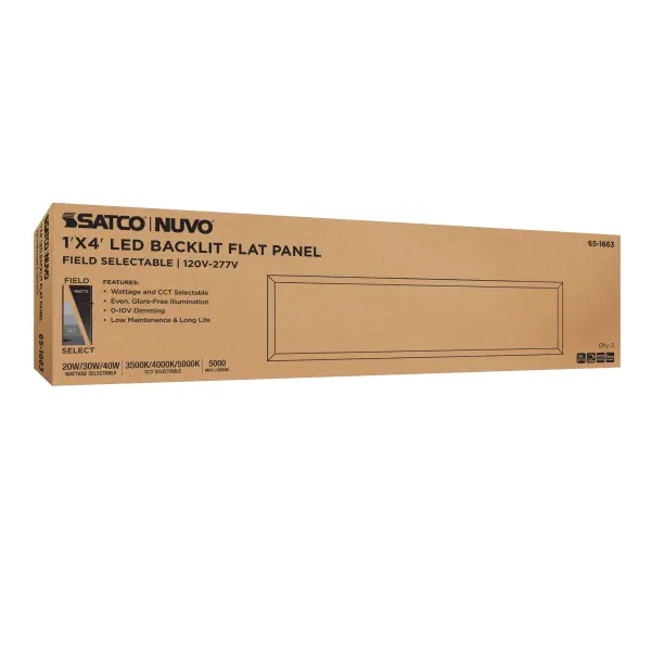 1x4 LED Backlit Panel - Wattage & CCT Selectable - Image 10