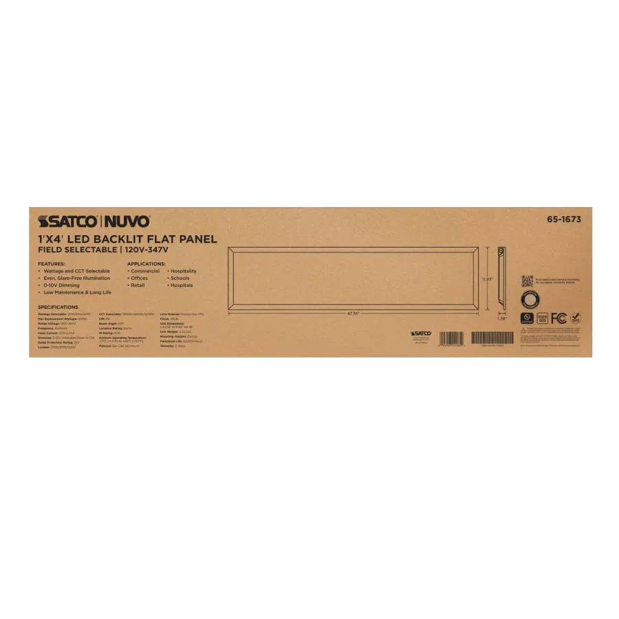 LED Backlit Panel 1x4 - Wattage & CCT Selectable - Image 7