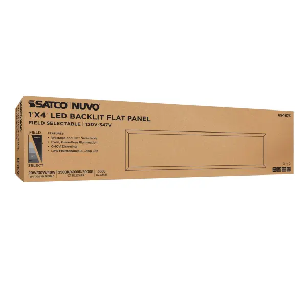 LED Backlit Panel 1x4 - Wattage & CCT Selectable - Image 10