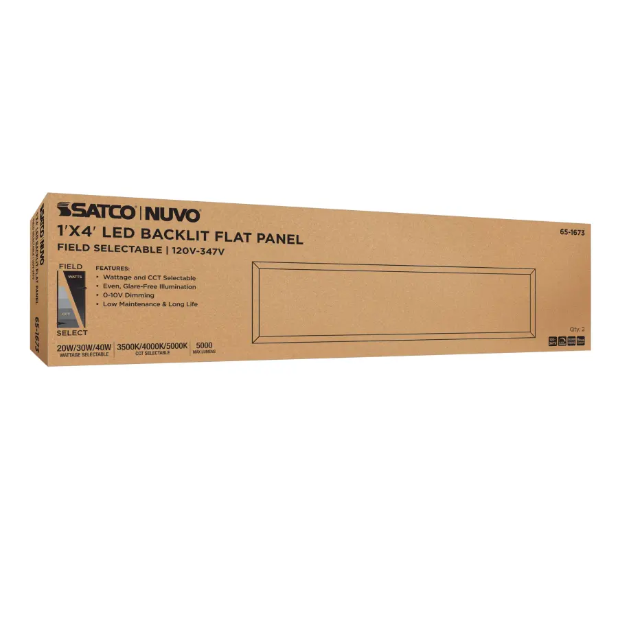 LED Backlit Panel 1x4 - Wattage & CCT Selectable - Image 10