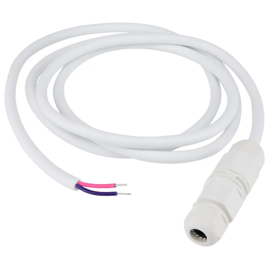 IP68 Whip Connector with 0-10V Dimming - 5.5 Foot - White - Image 1
