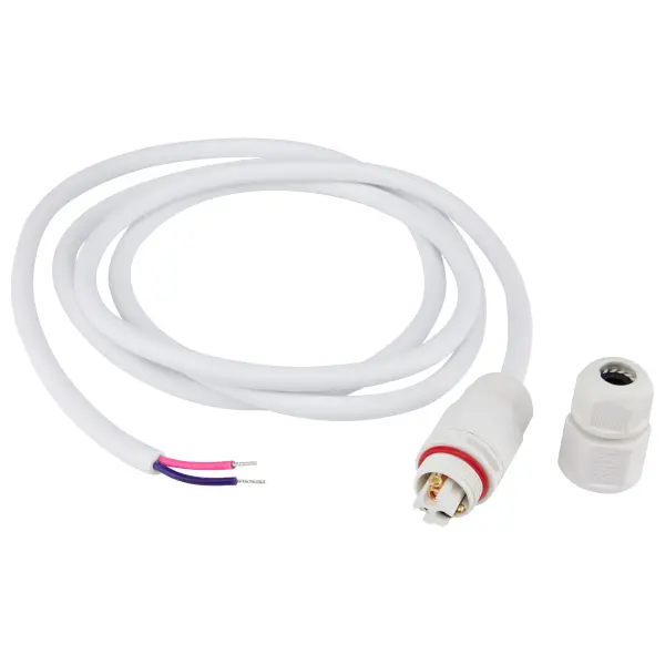 IP68-rated whip connector delivers reliable 0-10V dimming control with 5.5 feet of reach. Waterproof construction makes it ideal for wet locations, outdoor installations, and commercial applications requiring precise lighting control. - alternate view