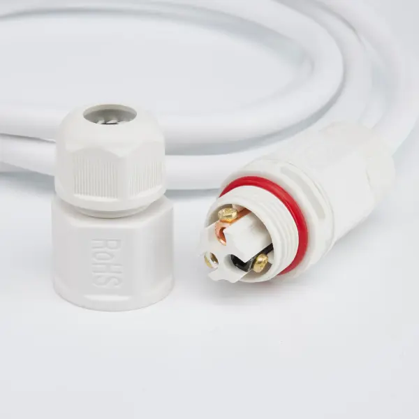 IP68 Whip Connector with 0-10V Dimming - 5.5 Foot - White - Image 3