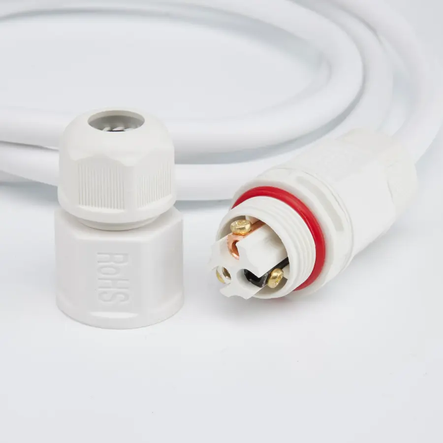 IP68 Whip Connector with 0-10V Dimming - 5.5 Foot - White - Image 3