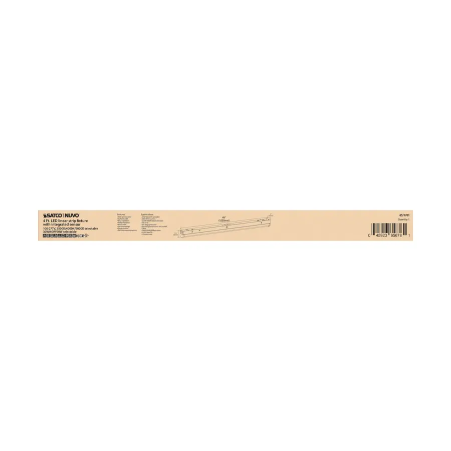 4 ft. LED Linear Strip Light with Microwave Sensor - Image 4