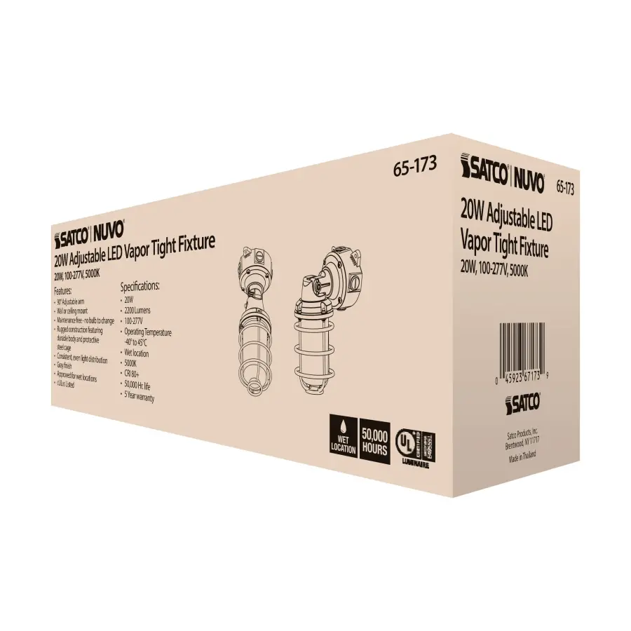 LED Adjustable Vapor Tight Fixture - 20W - Image 21