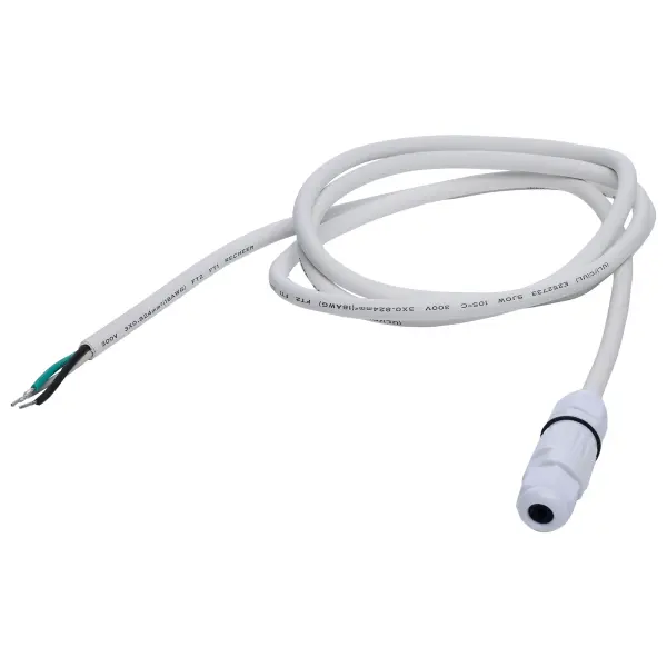 IP68 Rated Whip Connector - 5.5 ft. - White