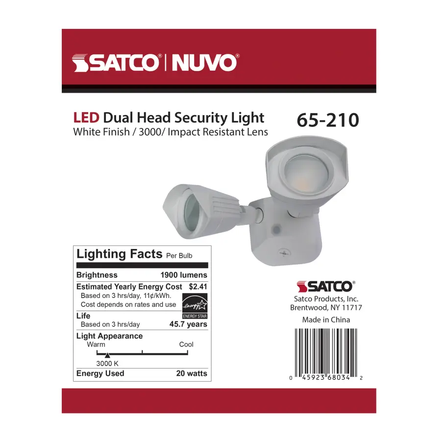 LED Dual Head Security Light - White - Image 12