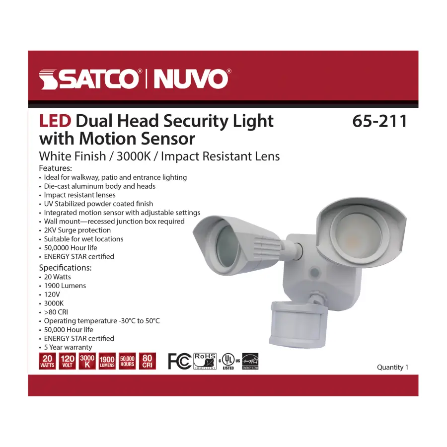 LED Dual Head Security Light with Motion Sensor - Image 11