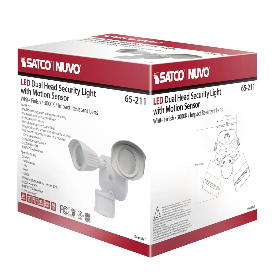 LED Dual Head Security Light with Motion Sensor - Image 17