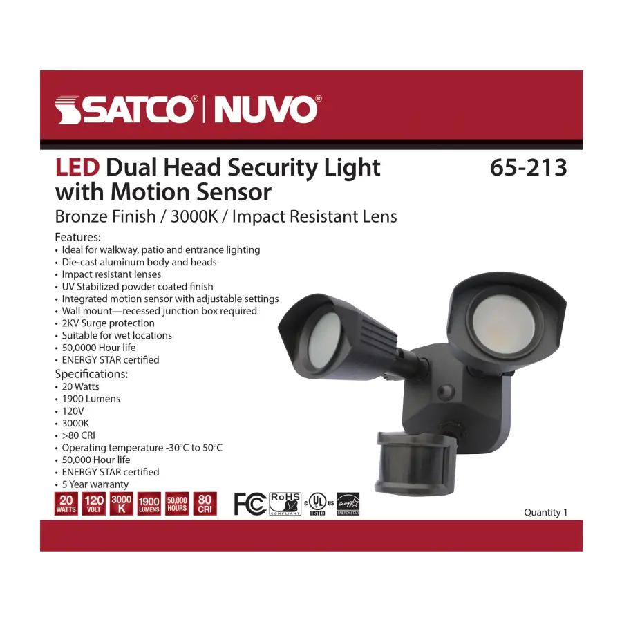 LED Dual Head Security Light with Motion Sensor - Image 14