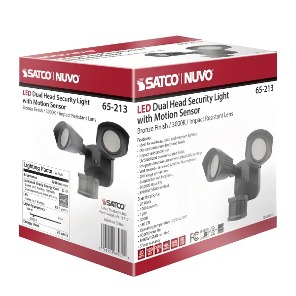 LED Dual Head Security Light with Motion Sensor - Image 19