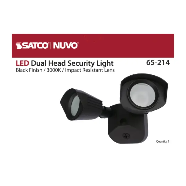 NUVO LED Dual Head Security Light - Black - Image 14