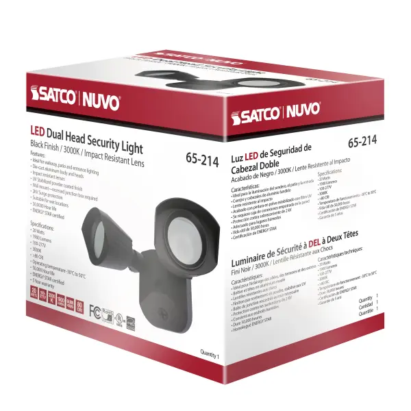 NUVO LED Dual Head Security Light - Black - Image 16