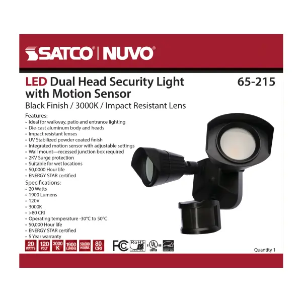 LED Dual Head Security Light with Motion Sensor - Image 14