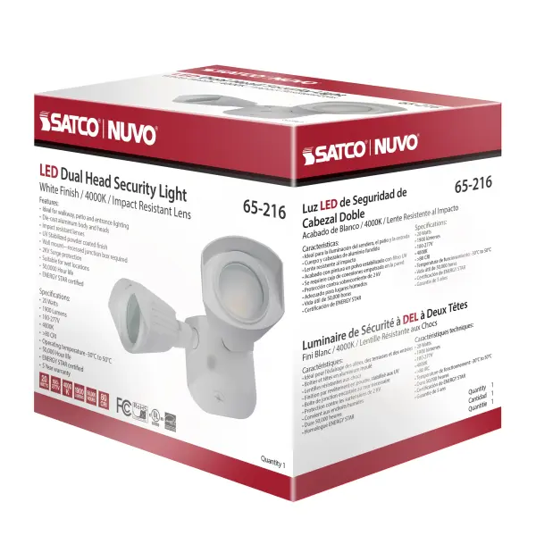 NUVO LED Dual Head Security Light - White - Image 15