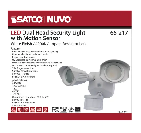 LED Dual Head Security Light with Motion Sensor - Image 11