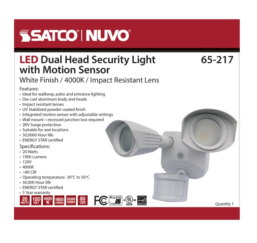 LED Dual Head Security Light with Motion Sensor - Image 11