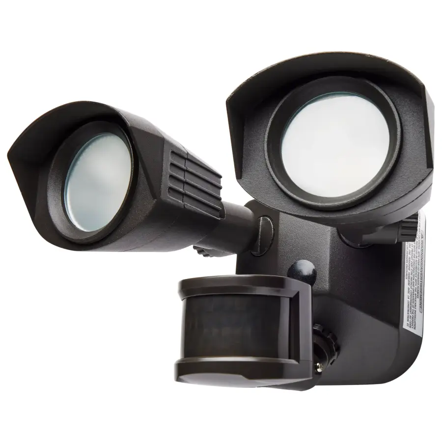 LED Dual Head Security Light with Motion Sensor - Image 1