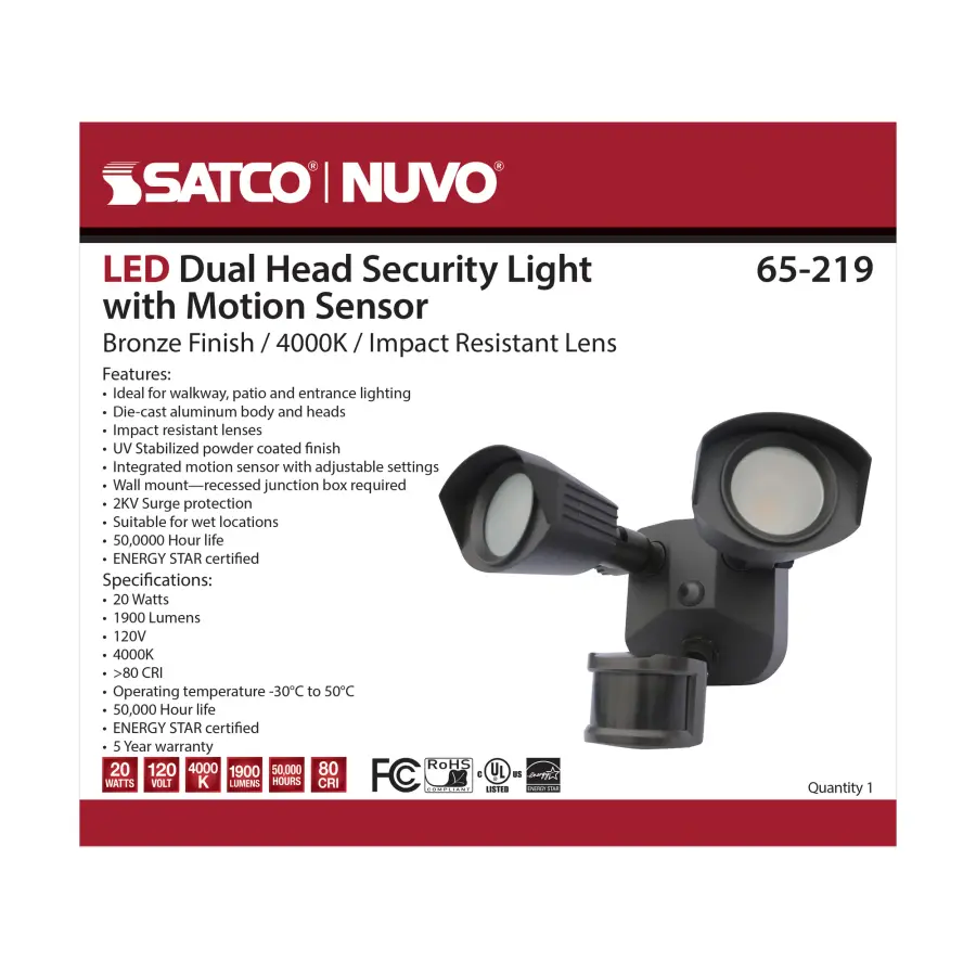 LED Dual Head Security Light with Motion Sensor - Image 14