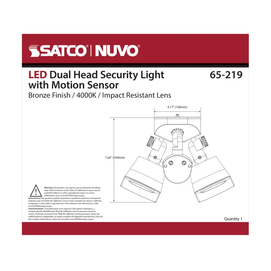 LED Dual Head Security Light with Motion Sensor - Image 15