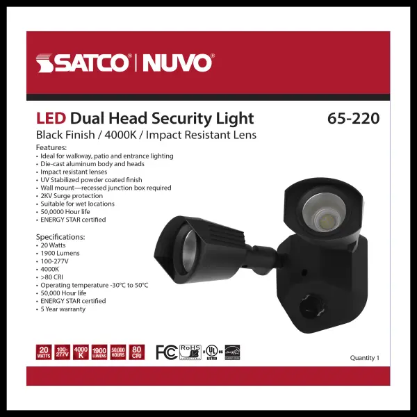 NUVO LED Dual Head Security Light - Image 10