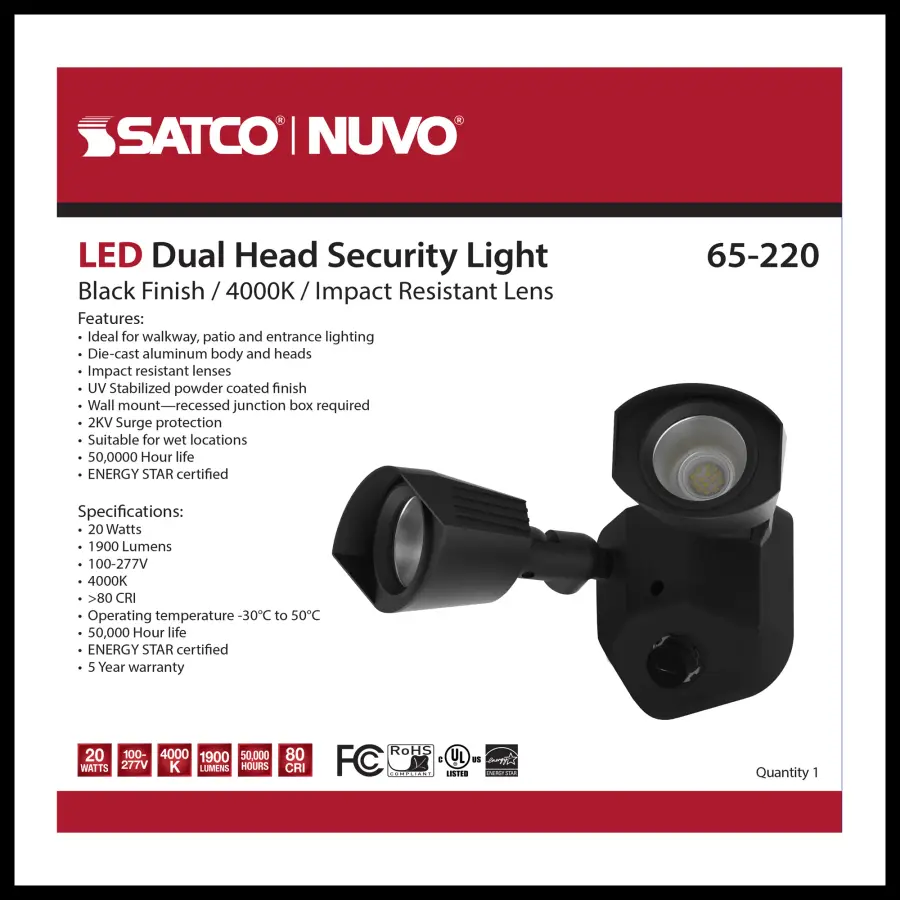 NUVO LED Dual Head Security Light - Image 10