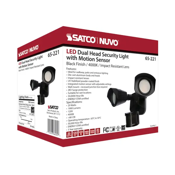 NUVO Dual Head LED Security Light with Motion Sensor - Image 18