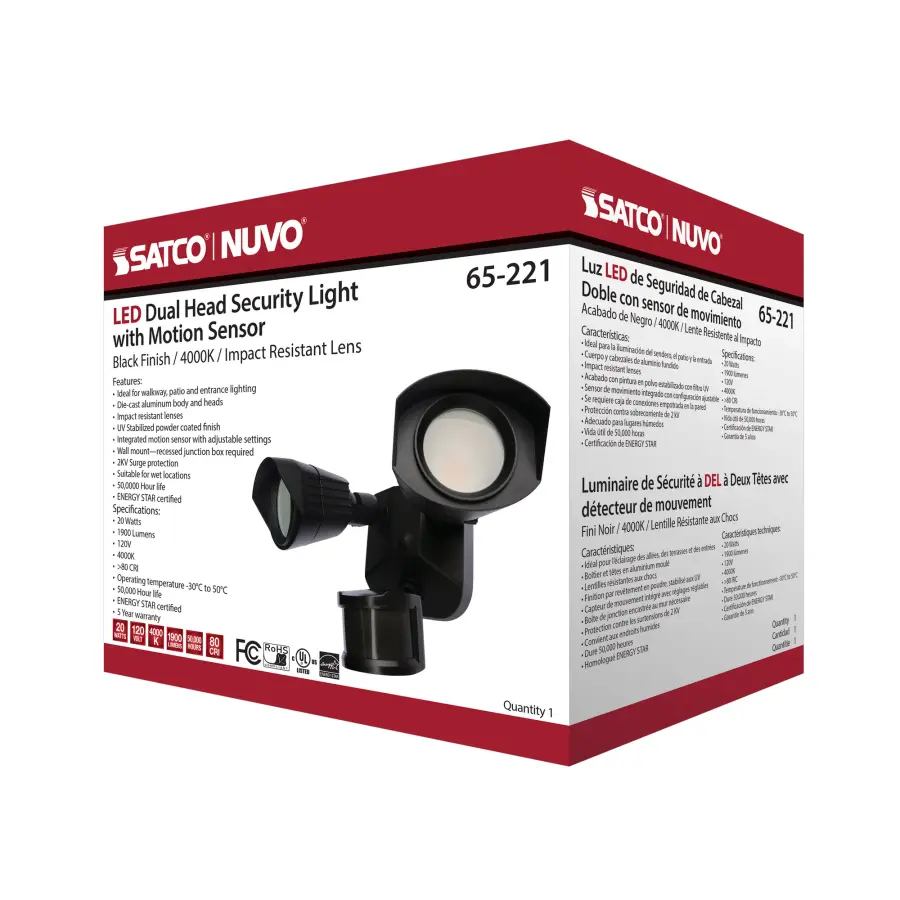 NUVO Dual Head LED Security Light with Motion Sensor - Image 19
