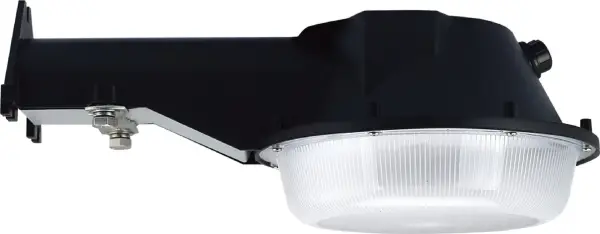 This IP65-rated LED area light delivers 2200 lumens of cool white 4000K illumination, perfect for building exteriors and outdoor spaces. Features an integrated photocell for automatic dusk-to-dawn operation and weather-resistant construction.