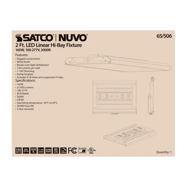 2 ft. LED Linear High-Bay - 165W - 5000K - Image 7