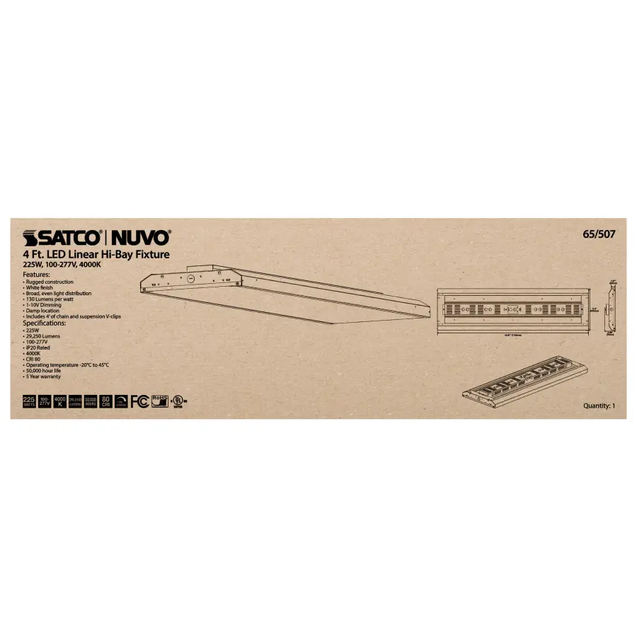LED 4 ft. Linear High Bay - 225W - 4000K - Image 5