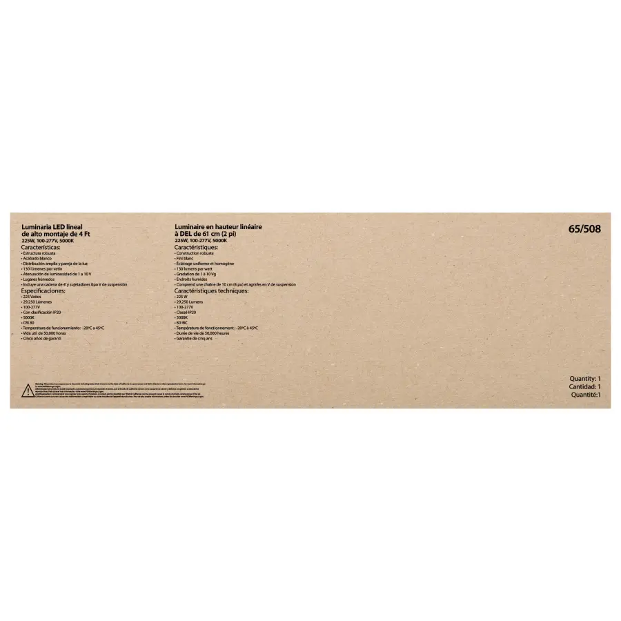 LED 4 ft. Linear High-Bay - 225W - 5000K - Image 8