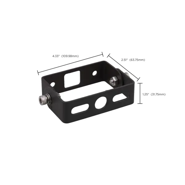 Durable bronze-finished mounting accessory designed for 30W and 50W PC lens flood fixtures. Provides adjustable positioning and secure installation for commercial and architectural lighting applications. - alternate view
