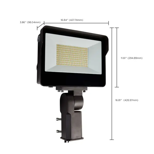 LED Tempered Glass Flood Light with Photocell - Bronze - Image 21